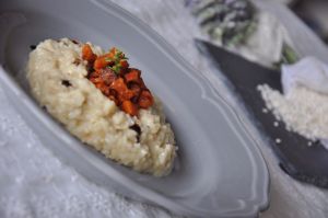 Risotto mantecato alla Toma Piemontese con dadolata di zucca al forno
