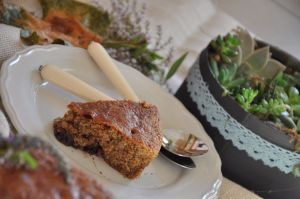 Torta al grano saraceno con confettura di ciliegie