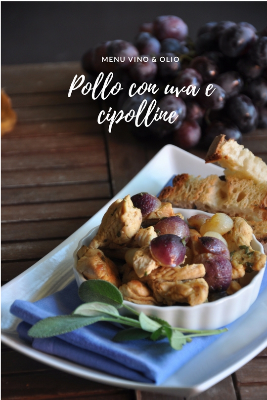 Pollo con uva e cipolline borretane
