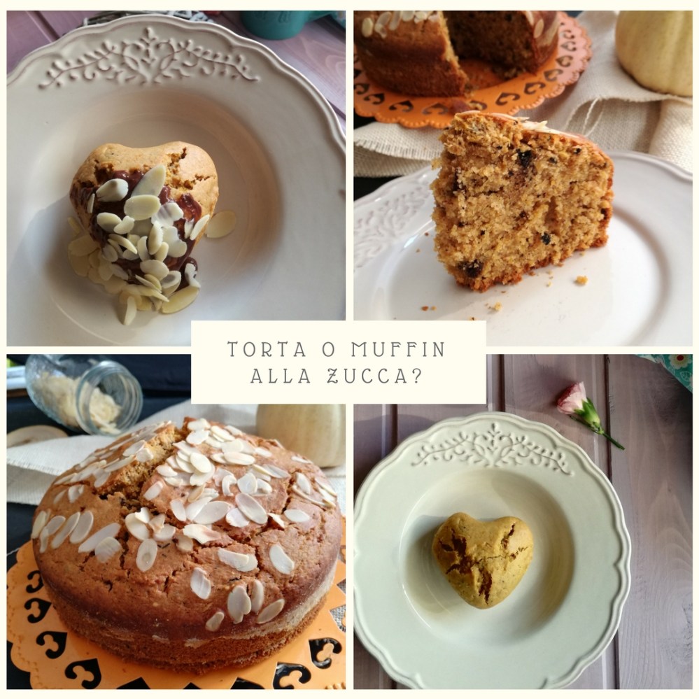 Muffin zucca e cioccolato a forma di cuore