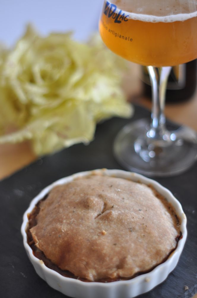 Torta salata al Variegato di Castelfranco , Casera e birra del birrificio DuLac