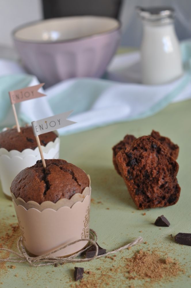 Muffin al doppio cioccolato