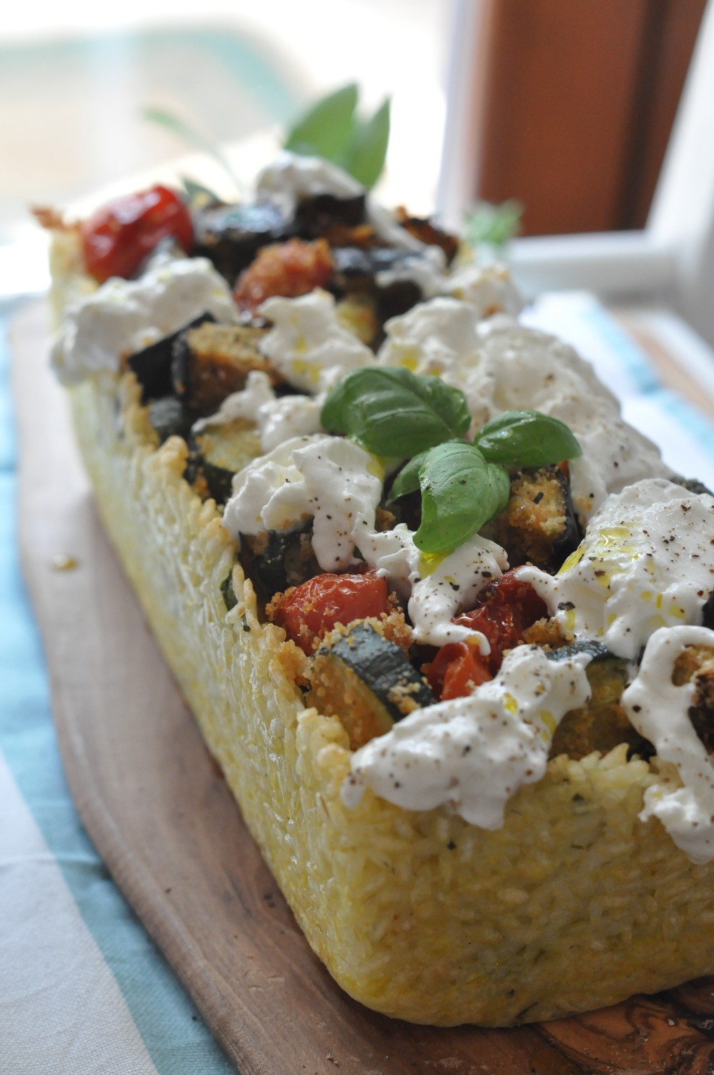 Crostata salata di riso e verdure