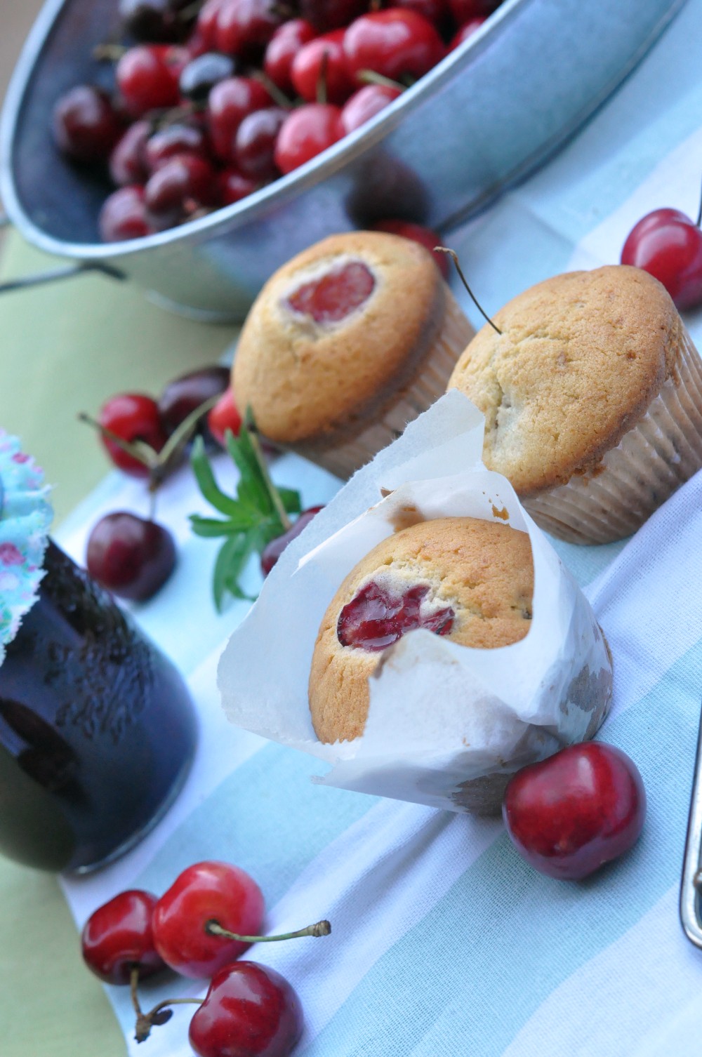 Muffin con ciliegie