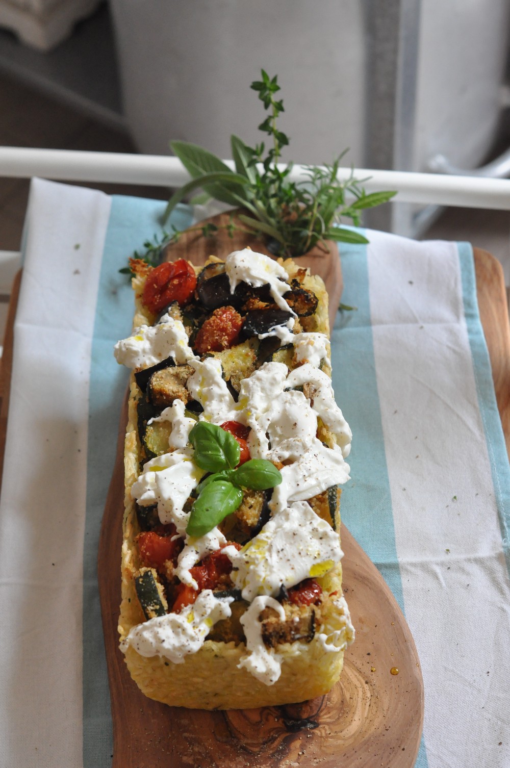 Torta salata di riso e verdure